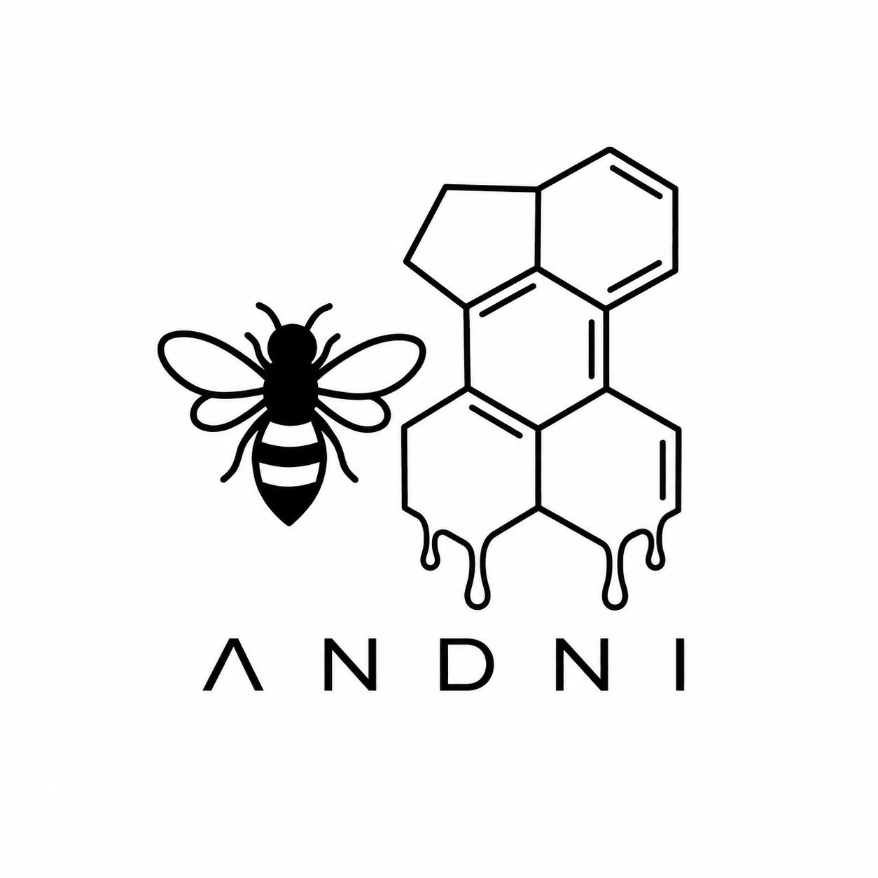 ANDNI bee and honeycomb mark
